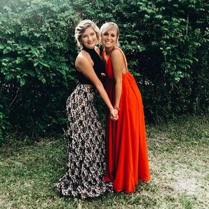 Black 2 Piece Prom Dress